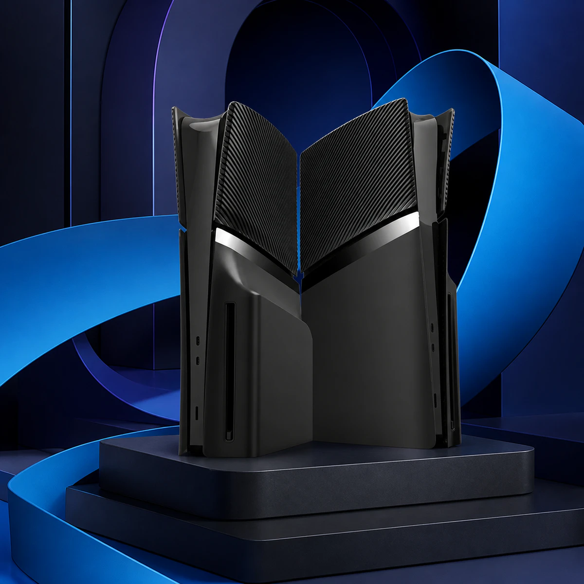 Mise en scène éditoriale — eXtremeRate eXcover PS5 Slim noir