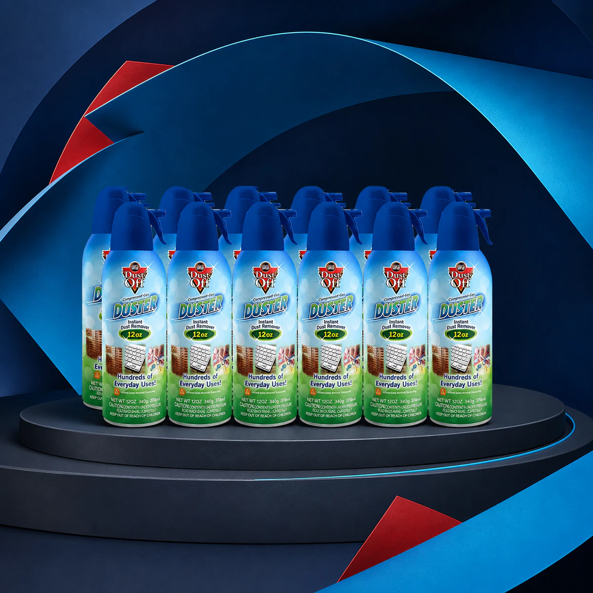 Mise en scène éditoriale — Falcon Dust-Off XL 300 ml (lot de 12)