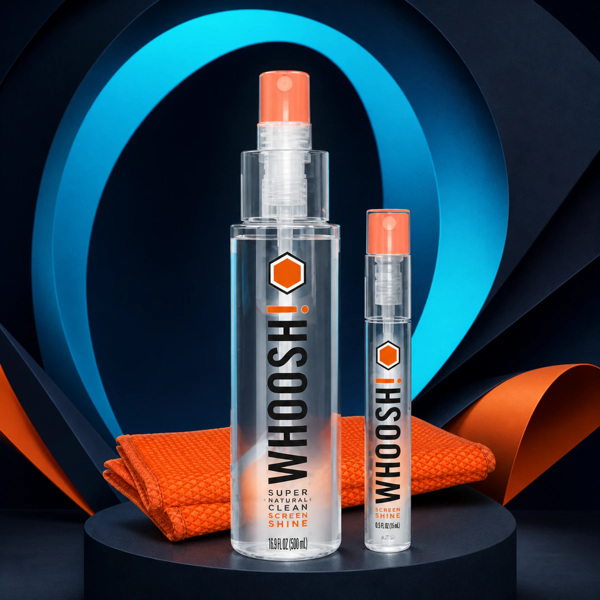Mise en scène éditoriale — WHOOSH Screen Shine Duo+